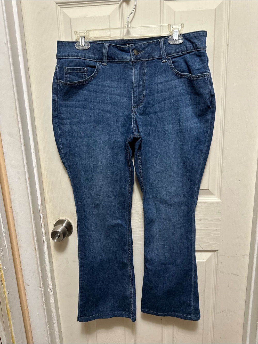 Lee Riders Midrise Bootcut Jeans Medium Wash Embroidered Pockets Size 14P